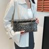 Bolso Estampado de Leopardo Popular de Este Año para Mujer 2025 Nuevo Estilo Versátil Bolso de Axila de Hombro Único Bolso Cuadrado Pequeño de Cadena Cruzada