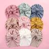 Gorro para bebé europeo y americano con lazo suave para la cabeza, turbante para bebé