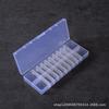 Caja de plástico transparente desmontable de 20 compartimentos, caja de almacenamiento rectangular de desviación, botón, clip para papel, joyería, caja organizadora de escritorio