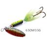 Señuelo Falso de Lentejuelas con Pluma Hengjia Popular Señuelo de Pesca de Lentejuelas Giratorias 3.5g Señuelo Falso Equipo de Pesca