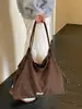 Bolsa de Ombro Grande Capacidade Estilo Coreano Transfronteiriça para Mulheres, Nova Coleção Outono/Inverno 2026, Design Casual Plissado, Bolsa Tote Estilosa com Alto Apelo Estético
