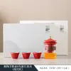 Juego de Té de Viaje Estilo Palacio Personalizado, Cerámica Creativa Conveniente de Una Tetera, Tres Tazas, Taza Rápida, Logo de Recuerdo