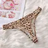 Ropa interior sexy de estampado de leopardo para comercio exterior, tanga encantadora para mujer, estudiante linda, antibacteriana, sin costuras, body de una pieza en forma de T