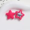 Parche de botón de estrella de cinco puntas de tela de felpa dulce y lindo de otoño e invierno, accesorios para el cabello DIY, pinza para el cabello, accesorios para la carcasa del teléfono móvil