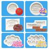 Molde de Bolo Feliz Aniversário Fondant Pasta Seca Molde de Silicone Decoração de Bolo de Feliz Aniversário Ferramenta de Moagem