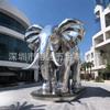 Ingeniería de Paisajismo de Villa Inmobiliaria Acero Inoxidable Animal Panda Metal Escultura de Hotel Producción de Fábrica