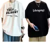 Camiseta Manga Curta Masculina Nova Masculina t Verão Versátil Camisa de Hong Kong Masculina Tendência Marca Roupa de Manga Três Quartos 2025 Camiseta de Meia Manga