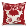Funda de almohada navideña a cuadros estilo americano, funda de cojín cuadrado a cuadros de copo de nieve de felpa corta, funda de cojín para dormitorio