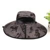 Chapéu Ventilador Proteção Solar Chapéu de Sol para Montanhismo Chapéu de Sol com Aba Grande de 15cm Aba Grande Estilo Esportivo Retro e Artístico
