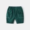 Pantalones de Cinco Puntos para Niños 2025 Nuevos para Niños Color Puro Casual Pantalones de Media Pierna Bebé Bolsillo con Solapa Pantalones de Moda Verano Ropa para Niños al por Mayor
