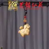 Colgante de Cadena para Teléfono de Caballo de Carrusel Tallado en Sándalo Pulsera Creativa Yiming Xianyuan Sándalo Morado Llavero de Caballo Dorado