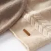 Cachemir 2026 Outono/Inverno Novo Chapéu Casual de Malha Grossa Cor Sólida de Alta Qualidade para Mulheres, Quente para Exterior, Moda