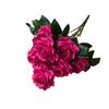 Ramo Falso de Capuchino de 9 Cabezas Simulado Arreglo de Flores Artificiales de Seda Flor de Plástico Decoración de Boda Decoración de Sala de Estar