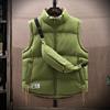 Colete de Algodão Usável dos Dois Lados Moda Casal Marca Esporte Lazer Bolsa Transversal com Gola Vertical Colete Jaqueta da Moda Masculina Multicor