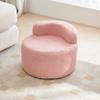 Taburete de sofá color crema, silla de ocio para el hogar, silla con respaldo para sala de estar, taburete para cambiarse los zapatos en la entrada, silla sencilla de lana de cordero