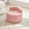 Cadeira Pequena Personalizada para Lazer em Casa, Banco para Trocar Sapatos na Porta, Cadeira Simples de Veludo de Cordeiro, Puff Sofá Estilo Creme para Crianças