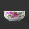 Tigela de Porcelana, Tigela Doméstica para Arroz, Tigela para Macarrão, Louça Chinesa, Tigela Grande de Cerâmica para Sopa, Tigela de Pé Alto Anti-Escaldante, Adequada para Micro-ondas