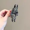 Pinza de Pelo de Flor de Cristal de Gama Alta Estilo Francés para Mujer, Modelo Nuevo para la Parte Trasera de la Cabeza, Pinza de Tiburón para Semirecogido para Cabello Fino, Accesorio para el Cabello