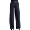 Invierno 2026 Nuevos Pantalones Curvos Elegantes de Temperamento Cálido para Mujer Elásticos de Cintura Alta Adelgazantes con Cordón Caída Casuales de Moda