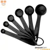 Juego de cucharas medidoras para hornear de acero inoxidable 304, cuchara medidora para condimentos de cocina, cuchara medidora para café y leche en polvo con escala, juego de 6 piezas