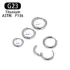 Anillo Plano G23 de 1.2 mm de Espesor Aro para la Oreja Joyería para Oreja Perforada Hebilla de Oreja de Aleación de Titanio G23 Joyería para Perforación de Nariz
