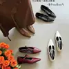 Zapatos Mary Jane Retro Franceses de Cuña Apuntados de Nicho para Mujer, Nuevo Estilo 2026 Calados de Moda Zapatos de Abuela de Tacón Bajo