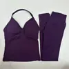 Conjunto de Ropa de Yoga Transfronterizo para Mujer, Conjunto de Fitness de Cintura Alta Levanta Glúteos, Pantalones de Yoga Ajustados de Secado Rápido para Deporte con Efecto Durazno en los Glúteos