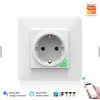 Enchufe de pared inteligente WiFi de 16A para el hogar, 2 orificios, estilo alemán 86, con temporizador, graffiti, enchufe inteligente inalámbrico estándar europeo TUYA