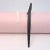 Venta Directa de Fábrica Recortador de Cejas de Acero Inoxidable Esmerilado, Recortador de Cejas de Color Caramelo con Mango Recto de Seguridad y Cubierta para Maquilladores