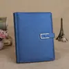 Cuaderno de cuero PU para negocios, tesoro de carga portátil, cuaderno, libro de trabajo para aprender y oficina, se puede personalizar el logotipo