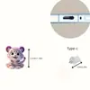 Atravessando Fronteiras Novo Modelo Acrílico Roxo Listrado Tigre Plug de Poeira para Celular Pingente Decoração para Pendurar no Carro Desenho Animado
