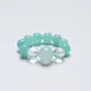 [Lluvia de Principios de Verano] Pulsera de Cristal Natural Amazonita para Mujer, Diseño de Moda, Pulsera de Lujo Ligero al por Mayor