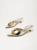 Sandálias de salto alto pretas de bico fino para mulheres, PU fosco, moda de alta qualidade, sapatos de salto alto elegantes com bico aberto e design de boca de peixe