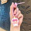 Creativa Niña Sentada Flocada Muñeca Linda Trendy DIY Llavero Colgante para Mochila Escolar Llavero Colgante Venta al por Mayor