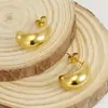 Lele Joias Atacado Transfronteiriço Europeu e Americano Simples Feminino Ouro 18K Aço Inoxidável Brincos Luxo Leve Tendência Moda Acessórios de Orelha