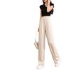 Pantalones Yamamoto Versión Estrecha para Mujer, Verano Delgados Holgados Casuales Perezosos con Caída Petite Pierna Recta Seda de Hielo Leche Pantalones de Pierna Ancha