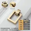 Lujo Nórdico Ligero Mango de Cobre Puro Moderno Minimalista Manija de Puerta de Armario Manija de Cajón Completamente de Cobre Dorado de un Solo Agujero