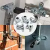 Conexões de Fixação para Tubo Duplamente Galvanizado Cotovelo de 4 Pontos 6 Pontos com Base Rosca Interna e Externa Rosca Macho e Fêmea com Conector de Base