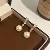 Pendientes de Corazón de Amor con Circonita y Perla para Mujer, Lujo Ligero, Gama Alta, Pendientes Elegantes y con Estilo, Súper Bonitos, Joyería para Orejas Única y Hermosa