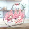 Enfeites de Coração de Amor Acrílico Personalizados Transfronteiriços, Decorações de Mesa para Festas de Natal, Artesanato de Suporte Transparente, Presentes