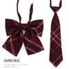 Pajarita a Cuadros Estilo Japonés JK para Niñas, Corbata de Lazo sin Nudo Estilo Escolar para Fotos de Graduación, Camisa de Uniforme Marinero para Niños