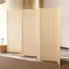 Biombo Plegable Chino Sala de Estar Moderna Simple Pared de Entrada Biombo Plegable Móvil Hotel Madera Maciza Bambú Biombo