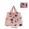 Bolsa de proteção ambiental de desenho animado feminina portátil para compras de supermercado fofa japonesa dobrável à prova d'água leve grande capacidade para compras de supermercado