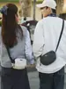 Bolsa Quadrada Pequena Portátil Colorida Vibrante Estilo Japonês para Casais, Moderna e Descolada para Compras Diárias, Bolsa Transversal Casual