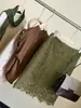 Falda midi de terciopelo hueca de encaje vintage estilo francés para mujer, nueva de principios de otoño, de cintura alta, adelgazante, elegante, ajustada al cuerpo