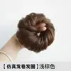 Moño de Cabello con Mechones Falsos, Natural y Esponjoso, Banda Elástica para Mujeres, Accesorio para el Cabello Fino, Goma para el Cabello, Pinza para el Cabello