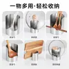Tapa de olla de acero inoxidable ajustable en altura para encimera, soporte para cucharas, estante para tablas de cortar, colador de cocina, estante de almacenamiento de utensilios de cocina integrado