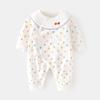 Macacão para bebê recém-nascido feminino sem ossos cáqui outono e inverno algodão puro roupas de monge para recém-nascido roupas de escalada roupas de primavera e outono