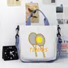 Bolsa de Lona, Bolso de Mano para Almacenamiento de Deportes al Aire Libre, Bolso de Mano Simple para Estudiantes, Bolso de Hombro, Correa de Hombro Desmontable, Bolso Cruzado