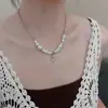 Colar Anel de Zircônia Temperamento Feminino Corrente de Clavícula Personalizada 2025 Novo Estilo Quente Luxo Acessível Nicho Colar de Alta Qualidade